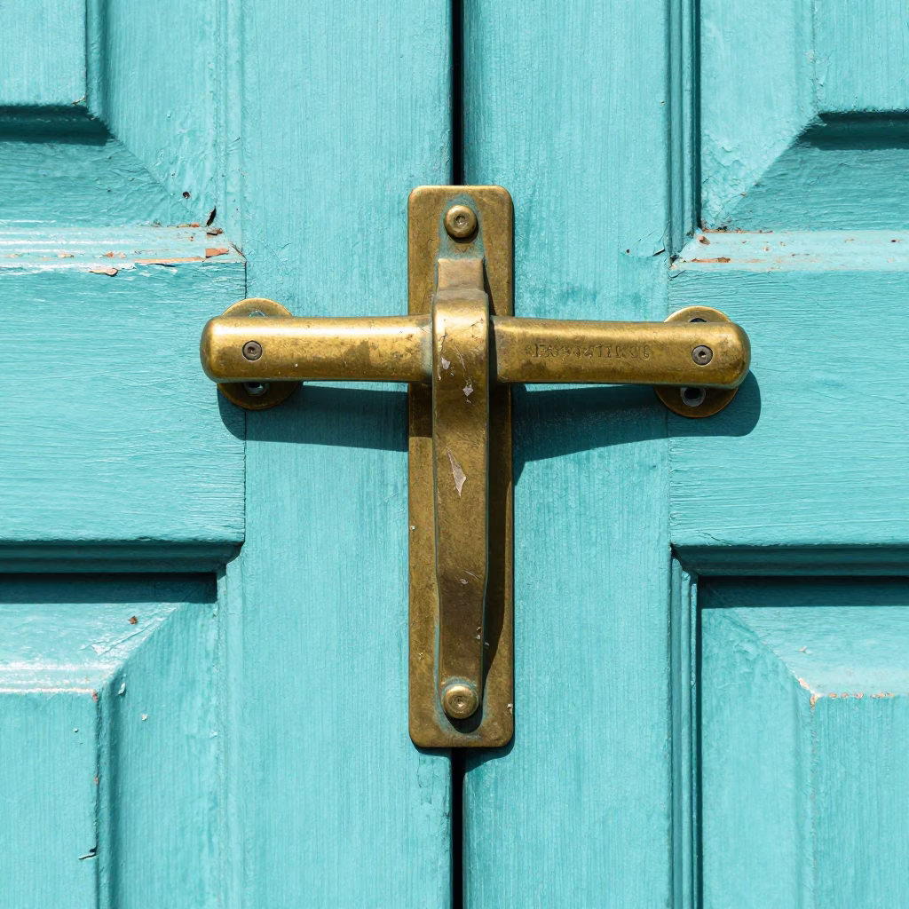 Brass Door Latch in Valparaiso in in Valparaiso, Chile