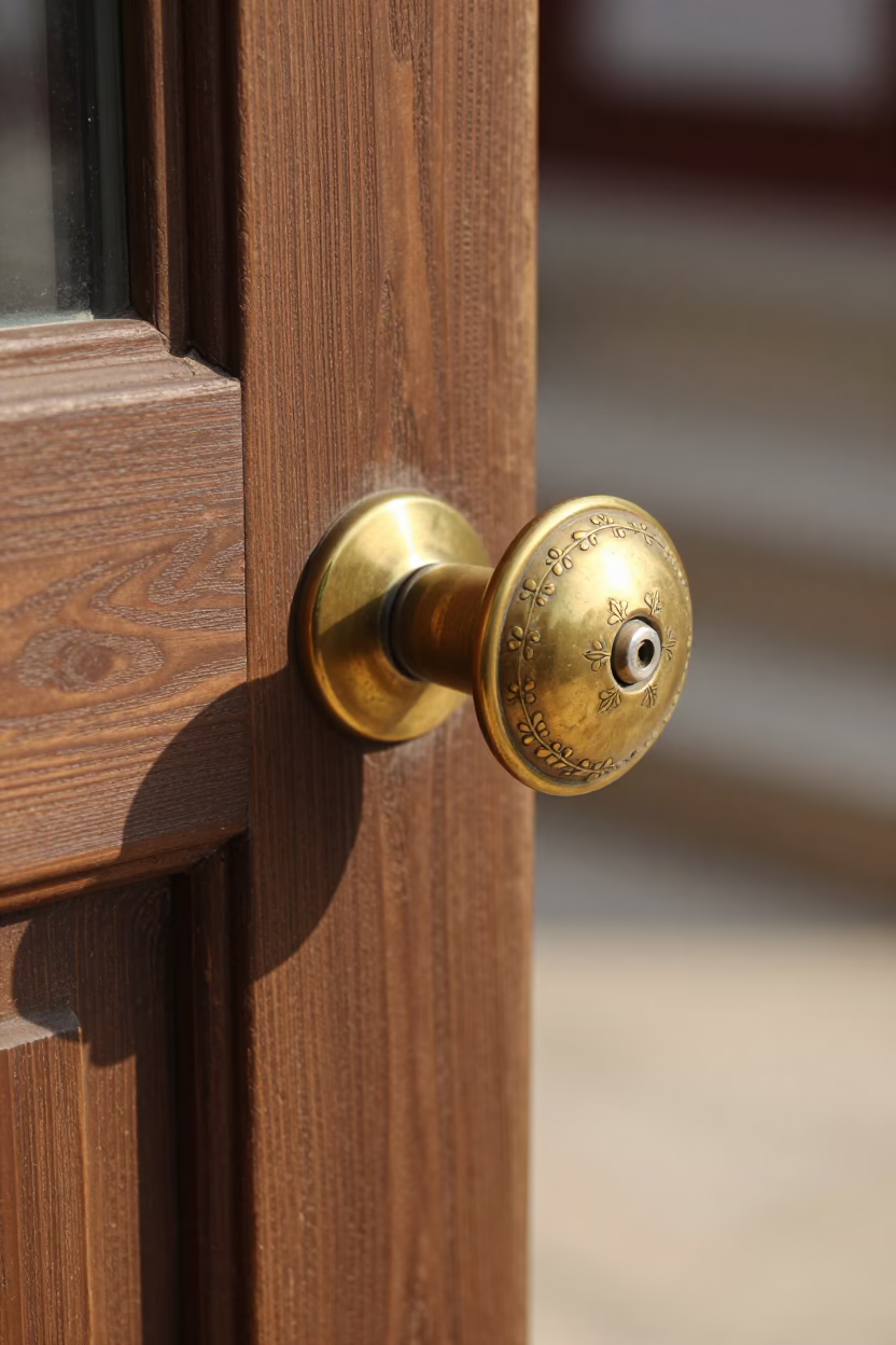 Brass Doorknob in Seoul in in Seoul, South Korea