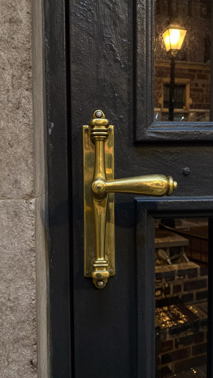 Brass Gate Handle in Brussels in in Brussels, Belgium