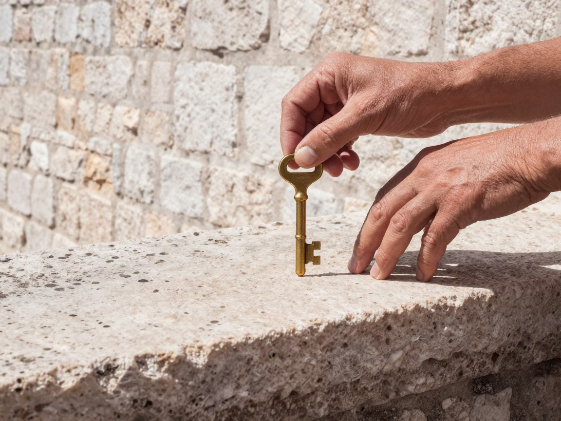Brass Key in Dubrovnik in in Dubrovnik, Croatia