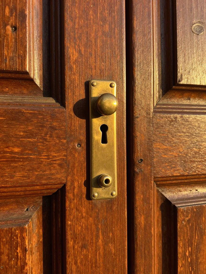 Brass Keyhole in Bilbao in in Bilbao, Spain