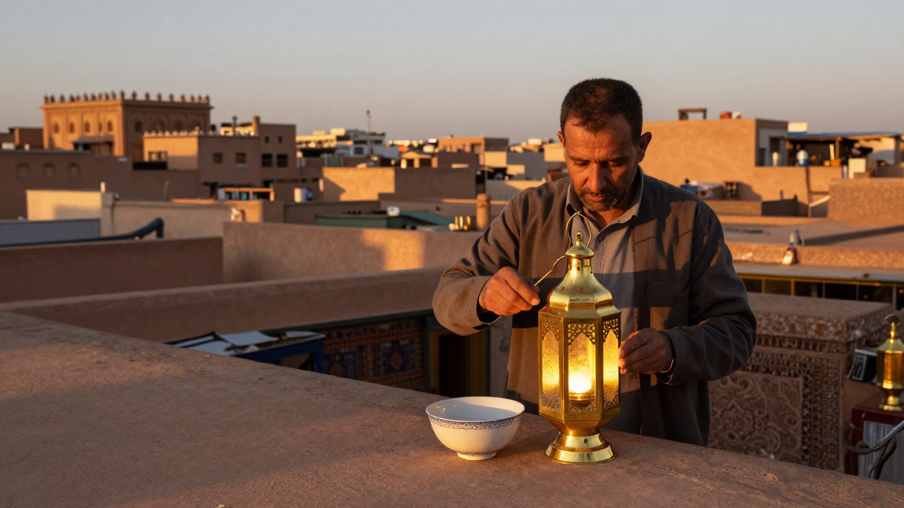 Brass Lantern in Fez in in Fez, Morocco