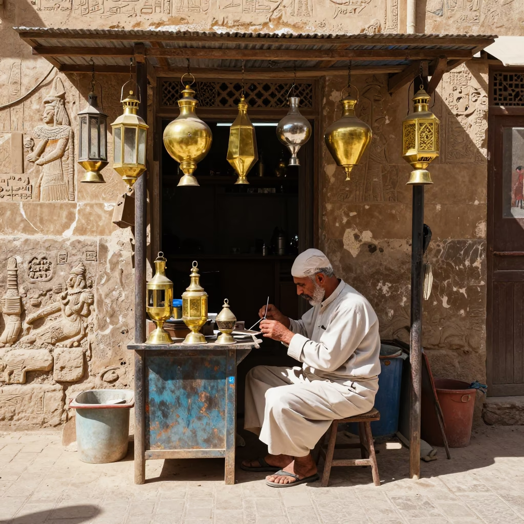 Brass Lantern in Luxor in in Luxor, Egypt