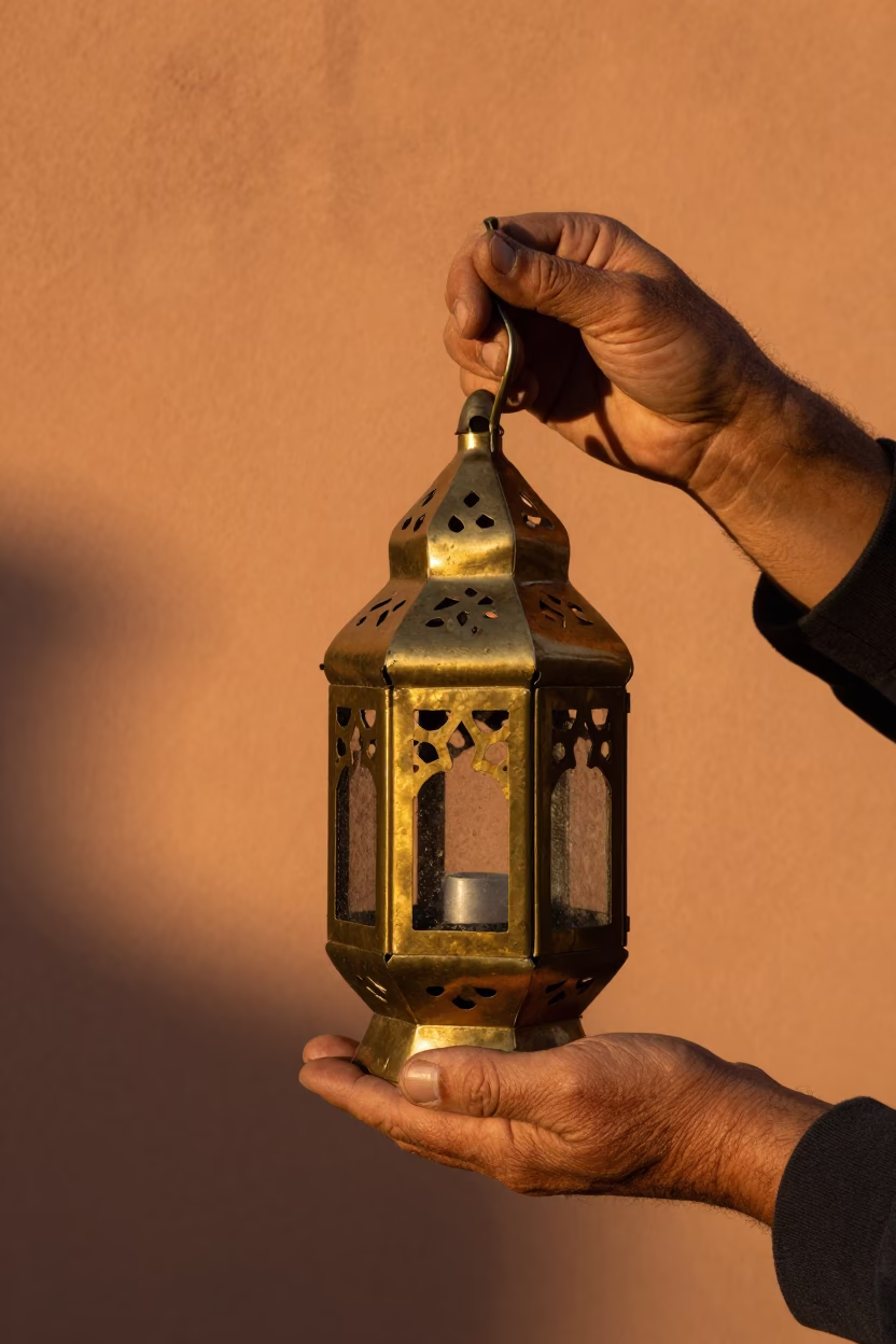 Brass Lantern in Marrakech in in Marrakech, Morocco