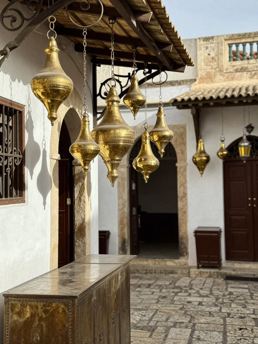 Brass Lanterns in Tunis in in Tunis, Tunisia