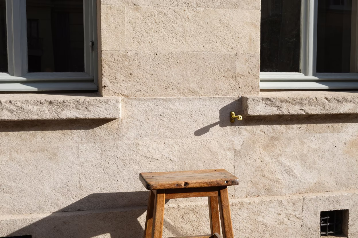 Brass Latch in Lyon at Bright Midmorning Light in in Lyon, France