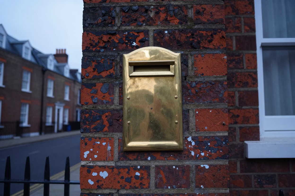 Brass Letterbox in London in in London, United Kingdom