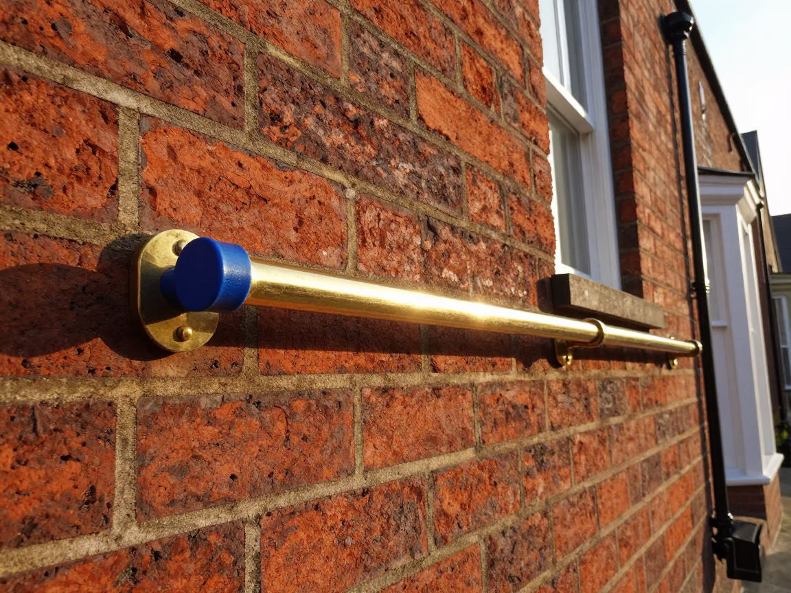 Brass Peg Rail in Liverpool in in Liverpool, United Kingdom