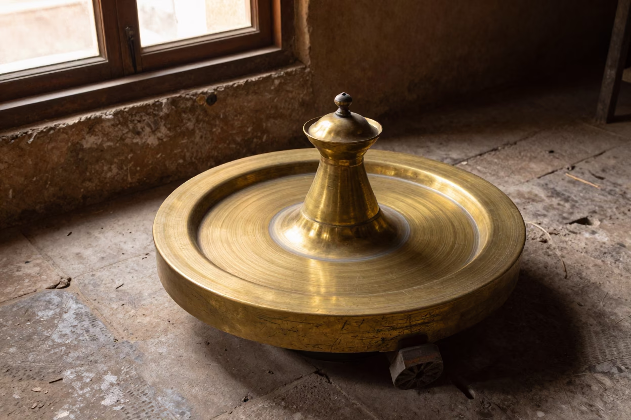 Brass Potter's Wheel in Jaipur in in Jaipur, India