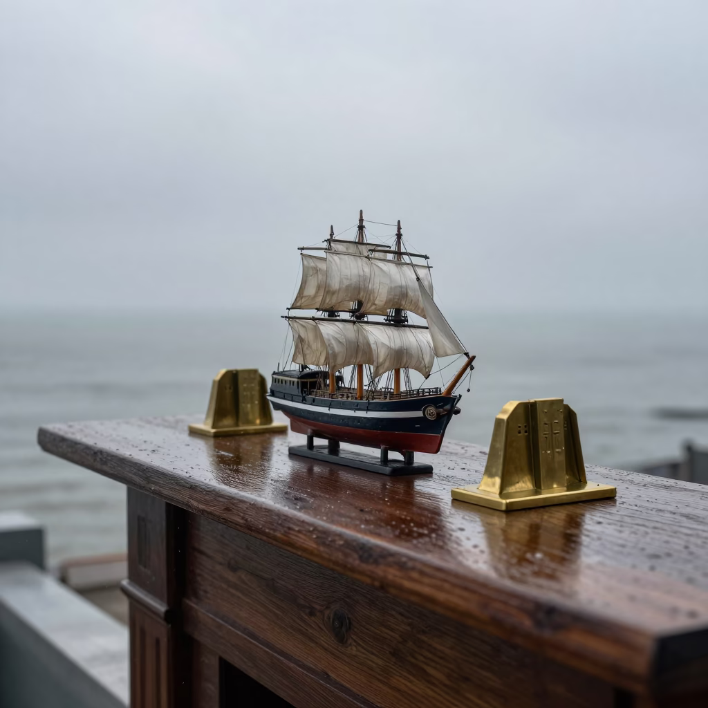 Brass Ship Model on Monsoon Mantel in Jashore in near Jashore