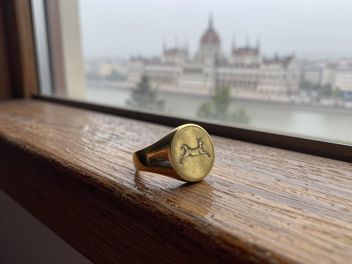Brass Signet Ring in Budapest in in Budapest, Hungary