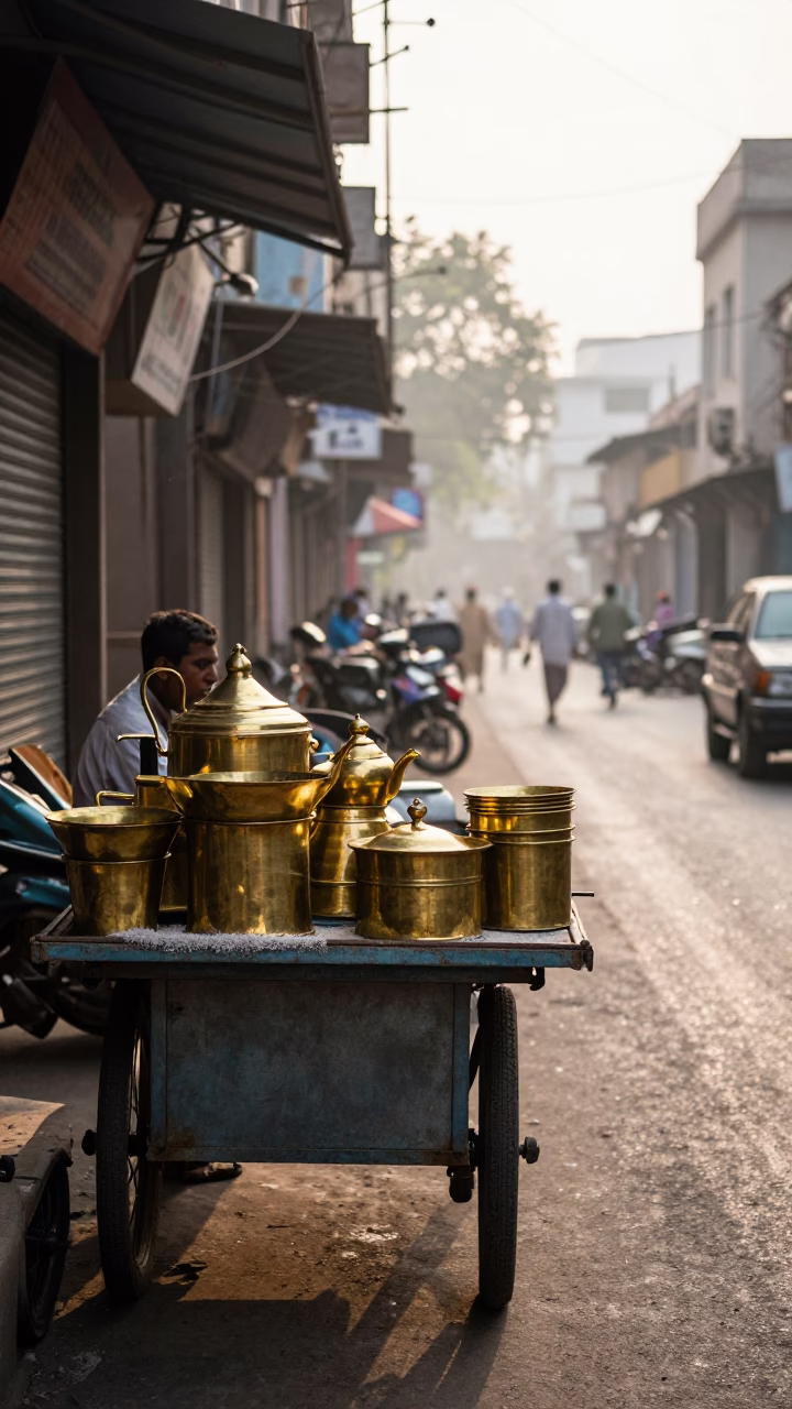 Brass Stall in Delhi in in Delhi, India