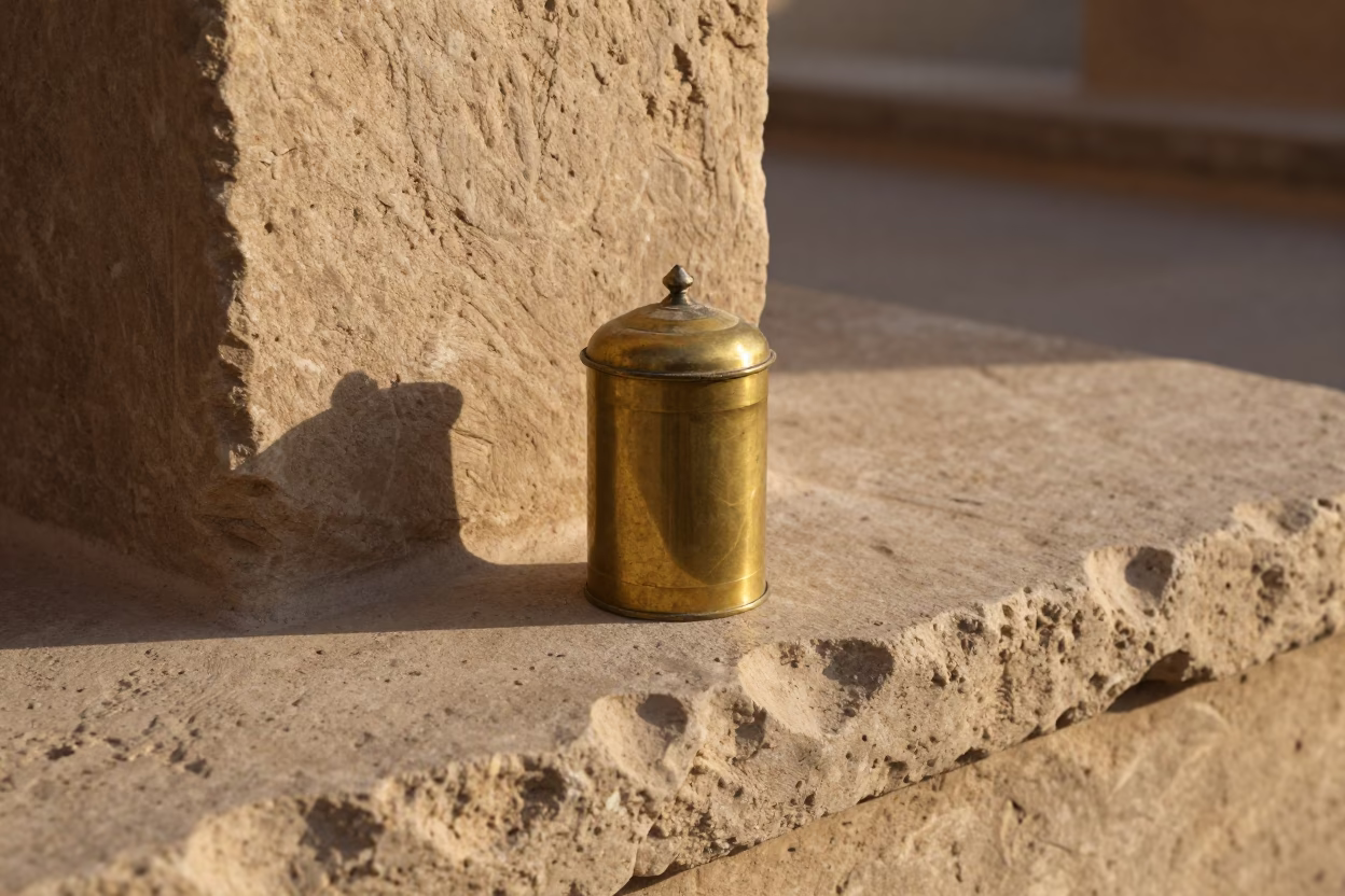 Brass Tea Tin in Luxor in in Luxor, Egypt
