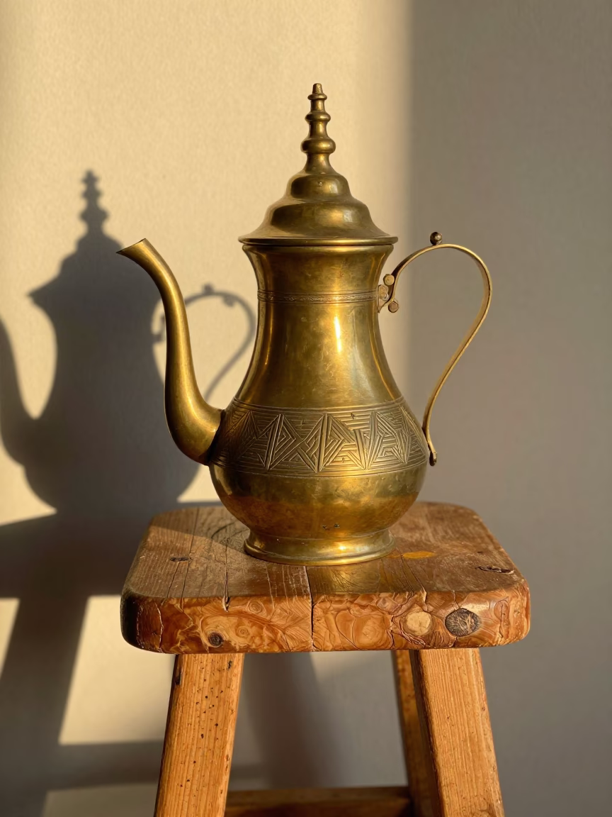 Brass Teapot in Fez in in Fez, Morocco