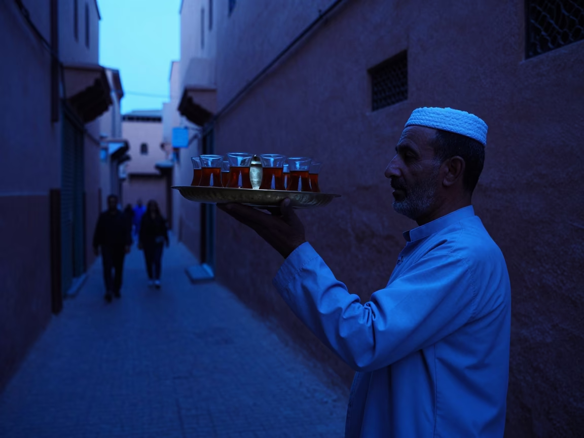 Brass Tray in Marrakech in in Marrakech, Morocco