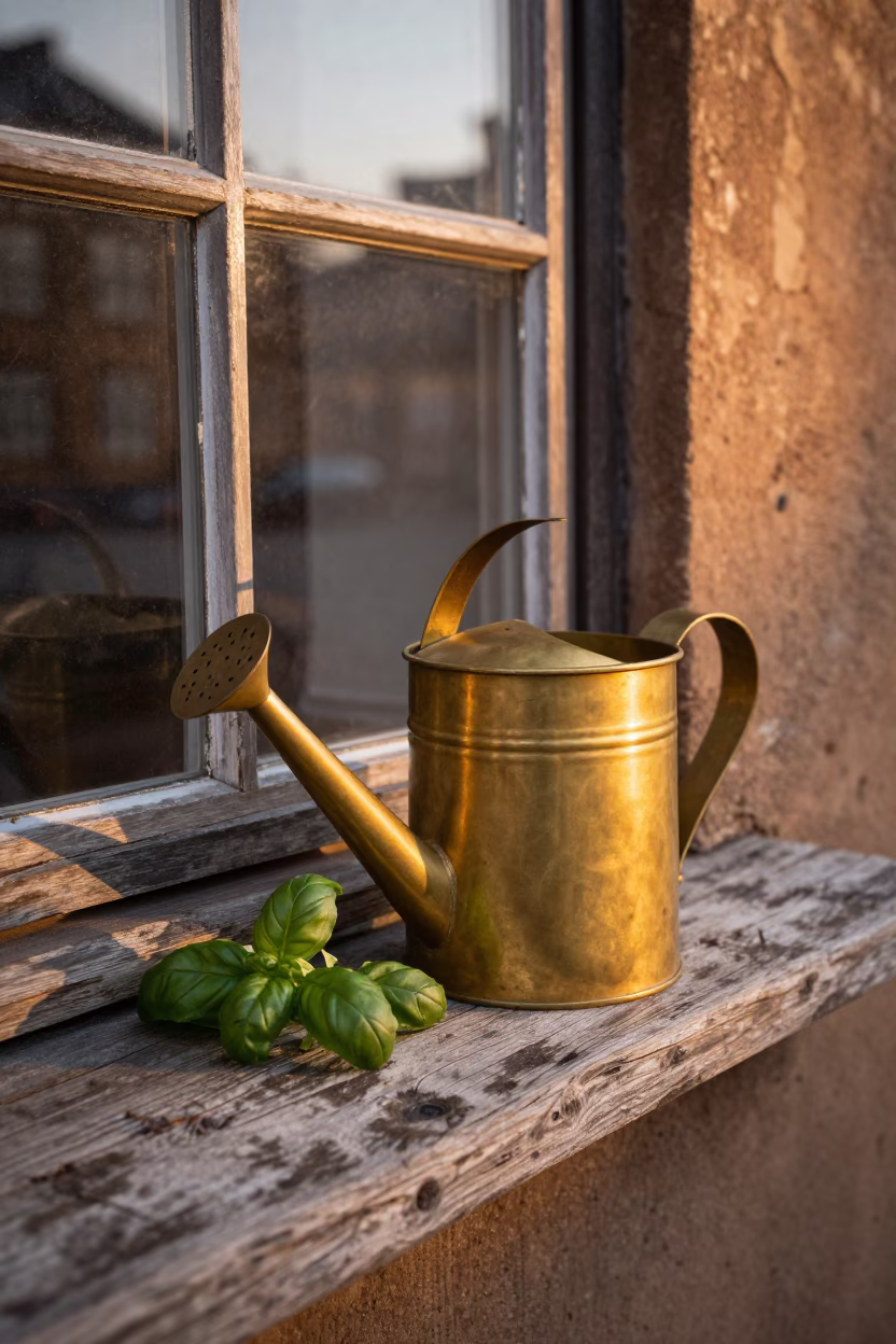 Brass Watering Can in Copenhagen in in Copenhagen, Denmark