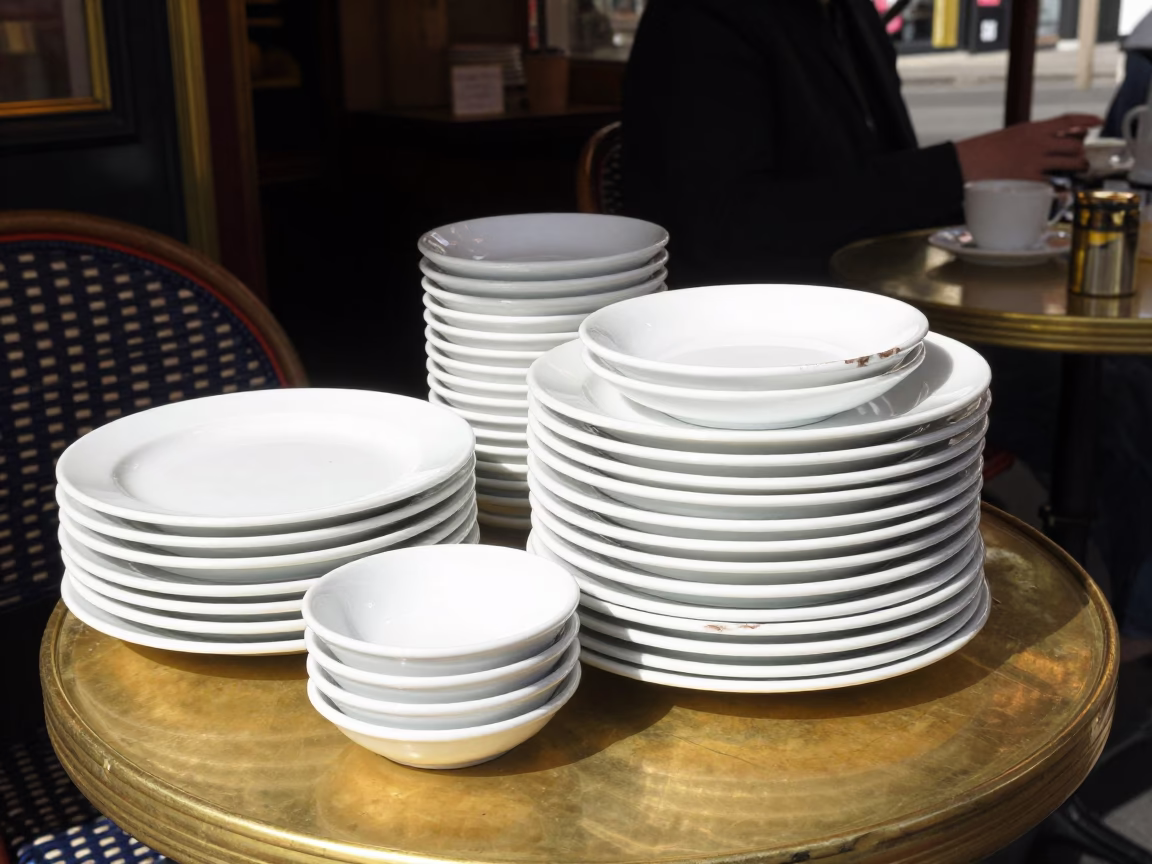 Brasserie Table in Paris in in Paris, France