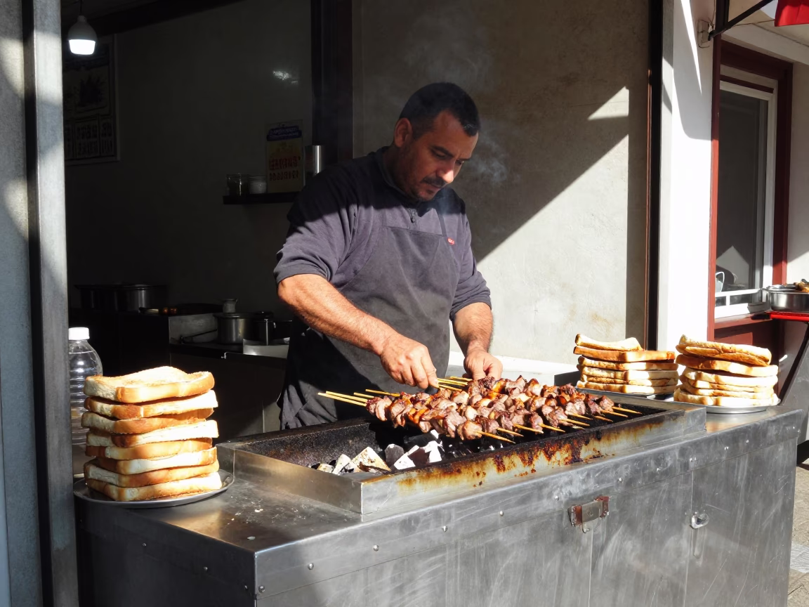 Bread at Late Morning Light in in Izmir, Turkey