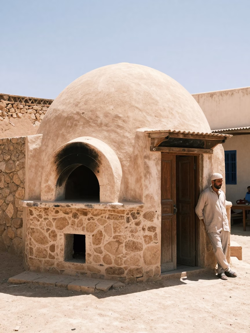 Bread Oven in Tunis at Midday Light in in Tunis, Tunisia