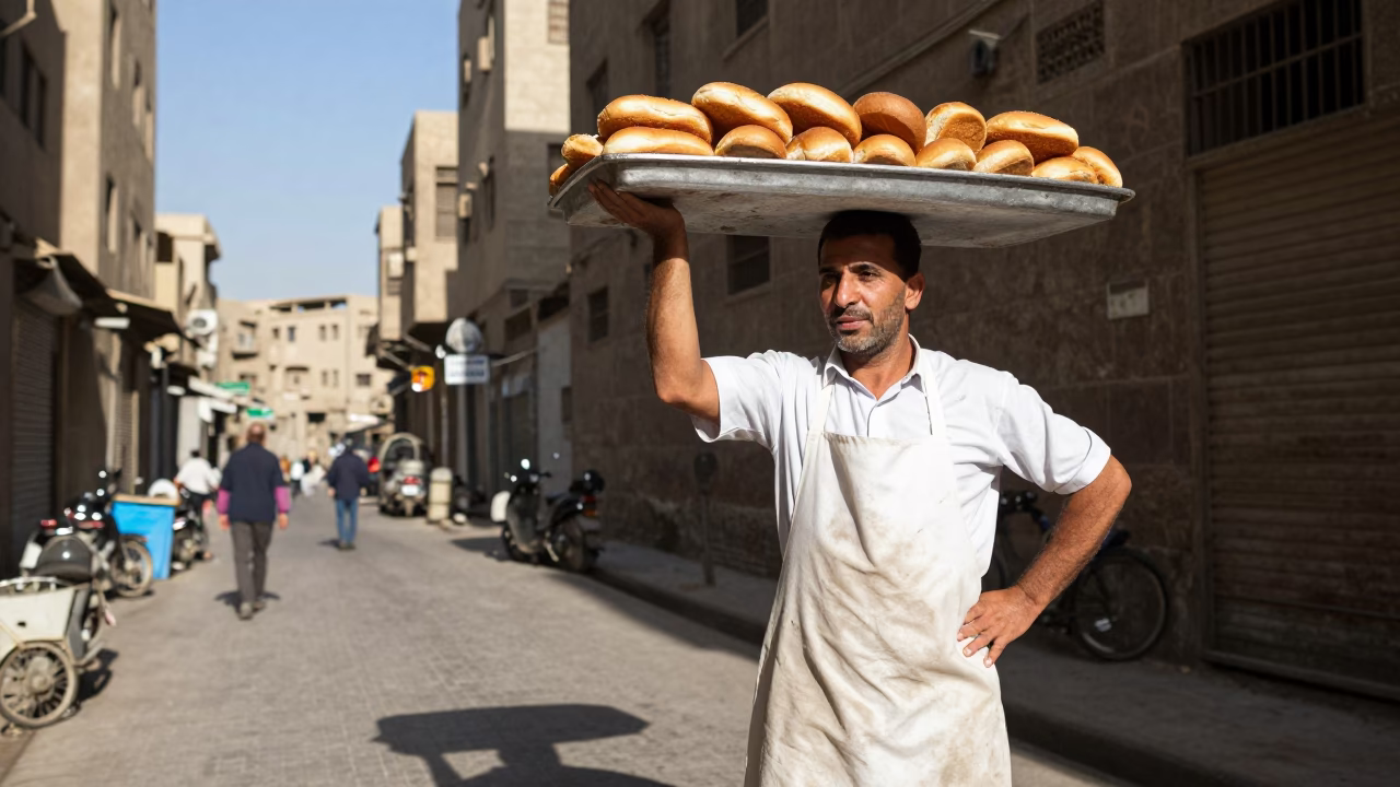 Bread Tray in Cairo in in Cairo, Egypt
