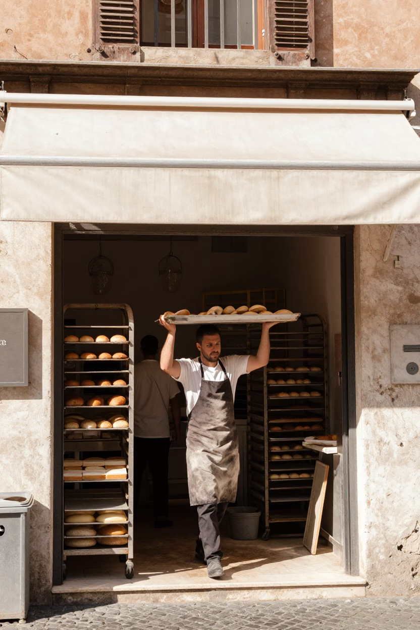 Bread Tray in Rome in in Rome, Italy