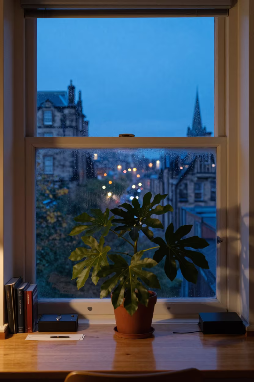 Breadfruit Tree Leaves on Edinburgh Desk in on a writing desk in Edinburgh