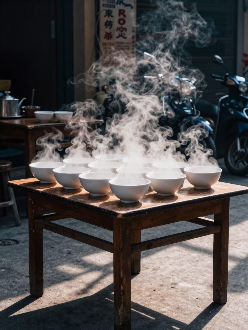 Breakfast Bowls in Hanoi in in Hanoi, Vietnam