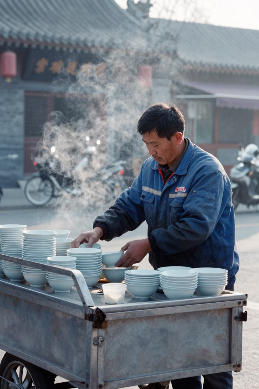 Breakfast Cart in Beijing in in Beijing, China