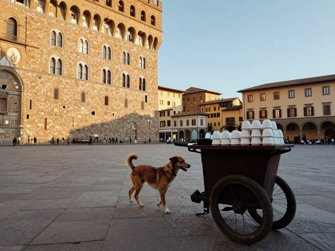 Breakfast Cart in Florence in in Florence, Italy