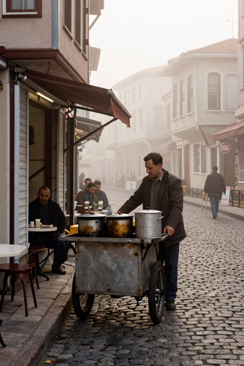 Breakfast Cart in Istanbul in in Istanbul, Turkey