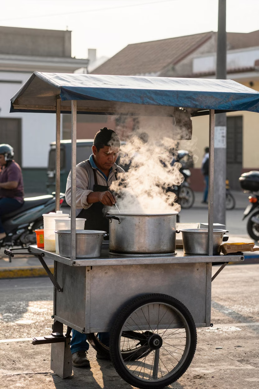 Breakfast Cart in Lima in in Lima, Peru