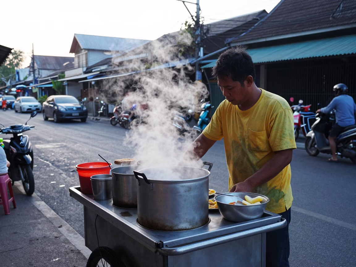 Breakfast Cart in Phuket in in Phuket, Thailand