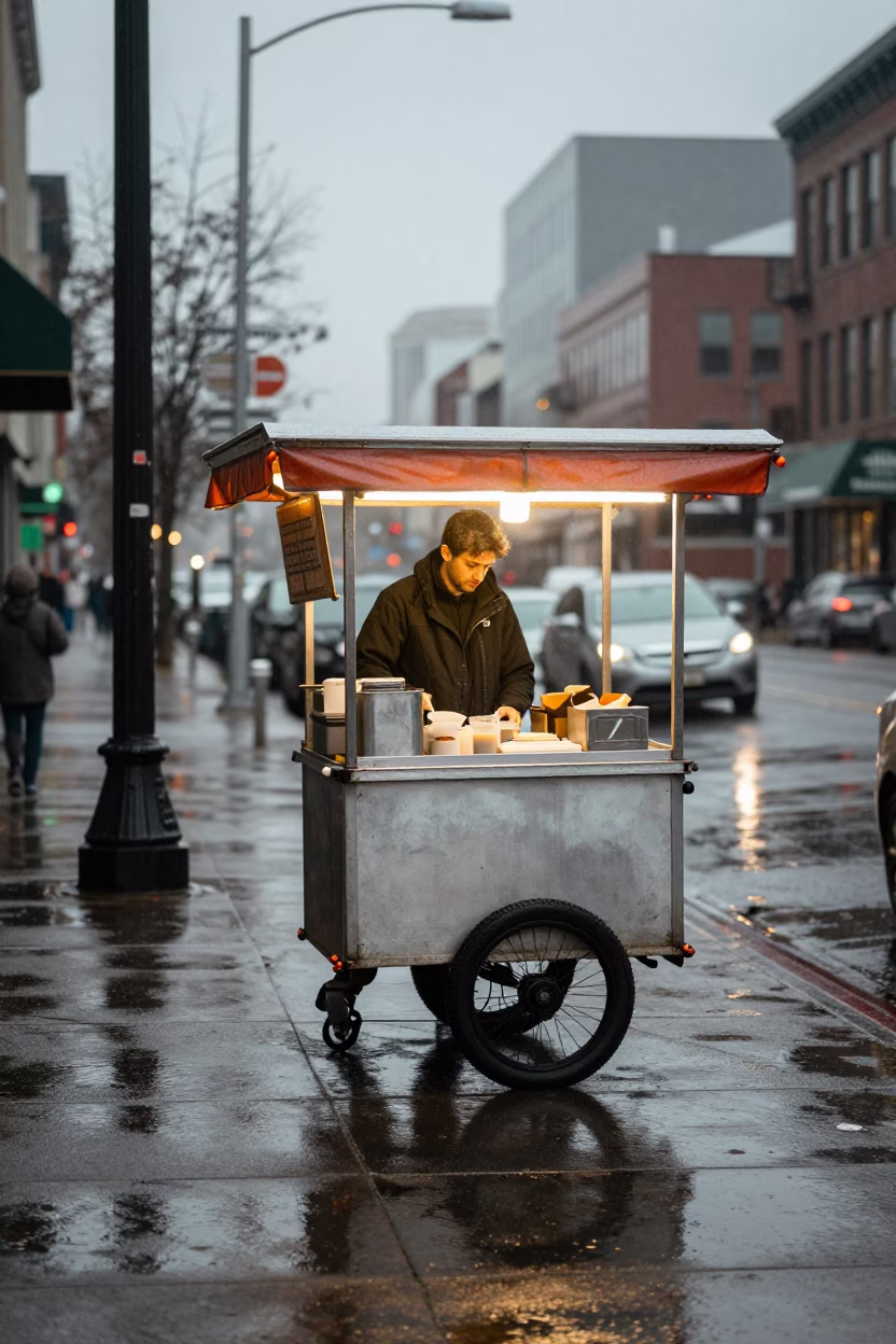 Breakfast Cart in Portland in in Portland, Oregon, United States