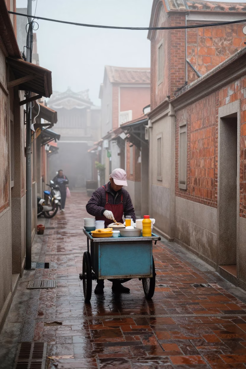 Breakfast Cart in Tainan in in Tainan, Taiwan