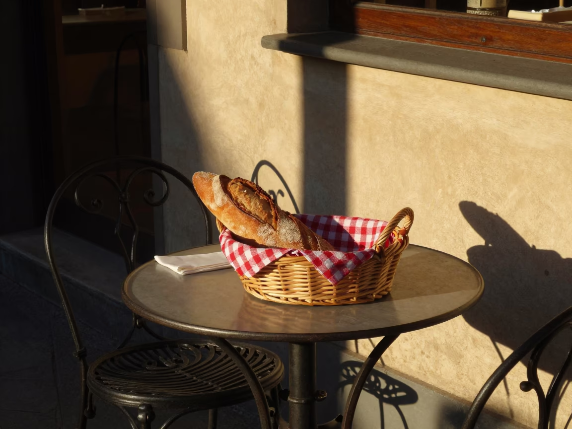Breakfast Scene just after sunrise in Florence in in Florence, Italy