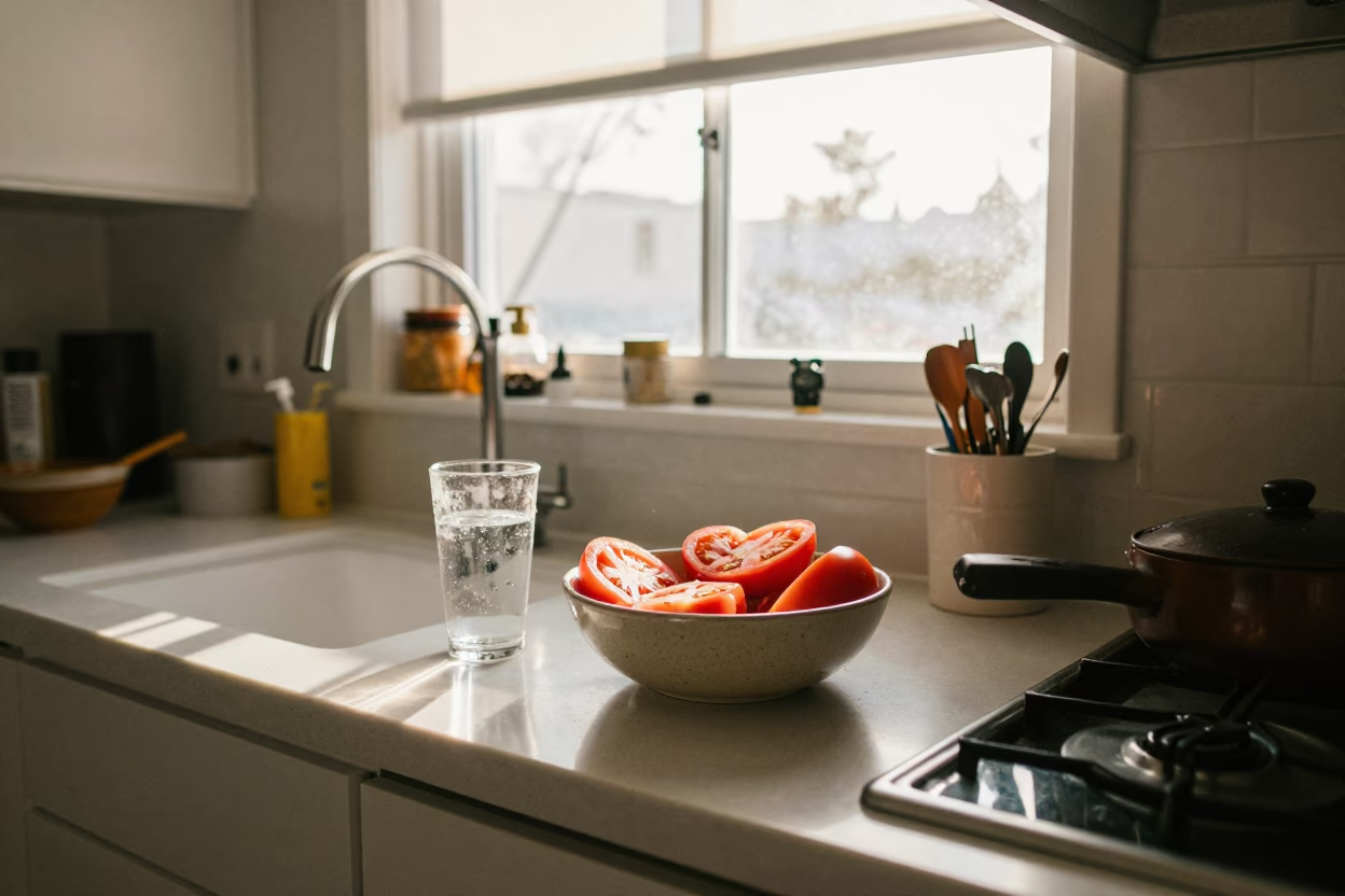 Breakfast Scene just after sunrise in Los Angeles in in Los Angeles, California, United States