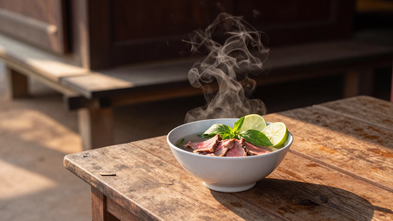 Breakfast Scene just after sunrise in Luang Prabang in in Luang Prabang, Laos