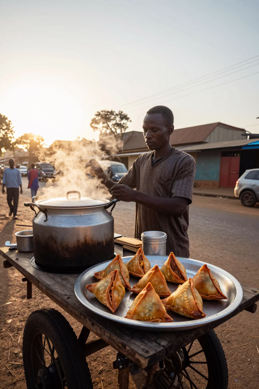 Breakfast Scene just after sunrise in Nairobi in in Nairobi, Kenya