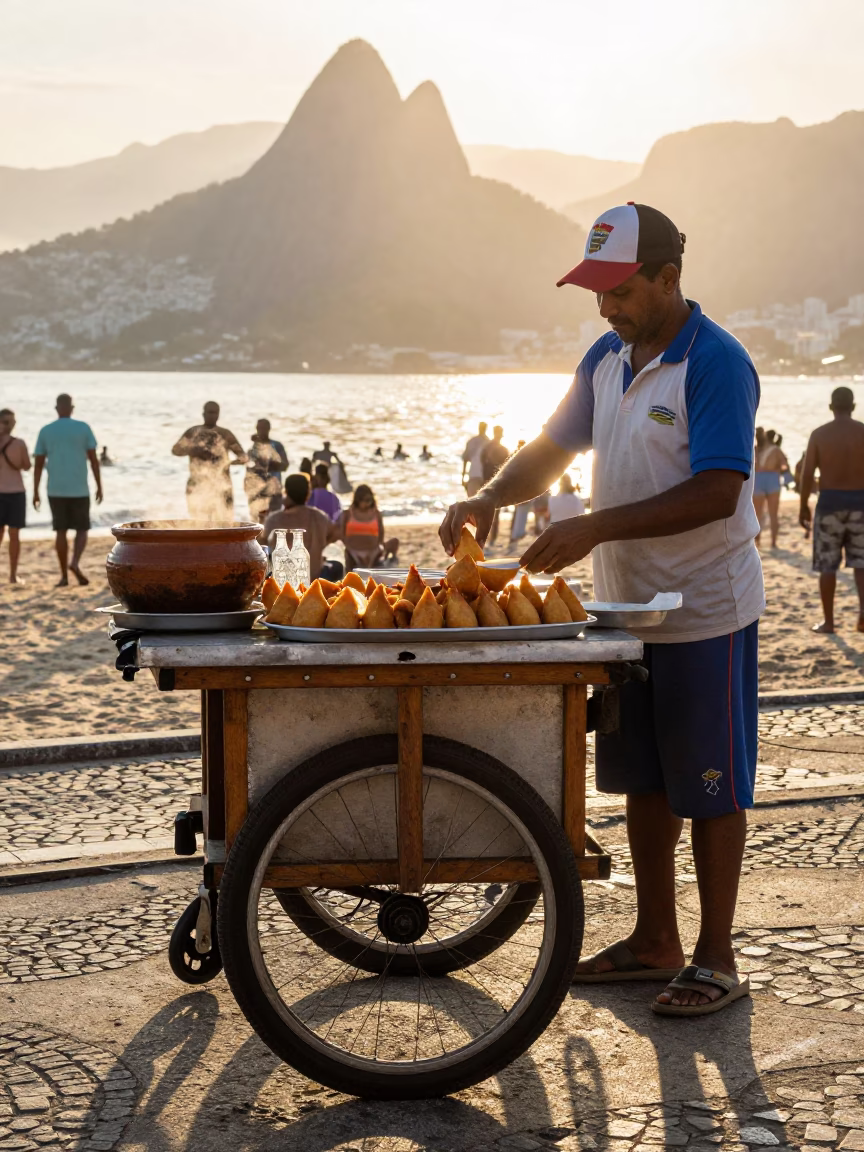 Breakfast Scene just after sunrise in Rio De Janeiro in in Rio de Janeiro, Brazil