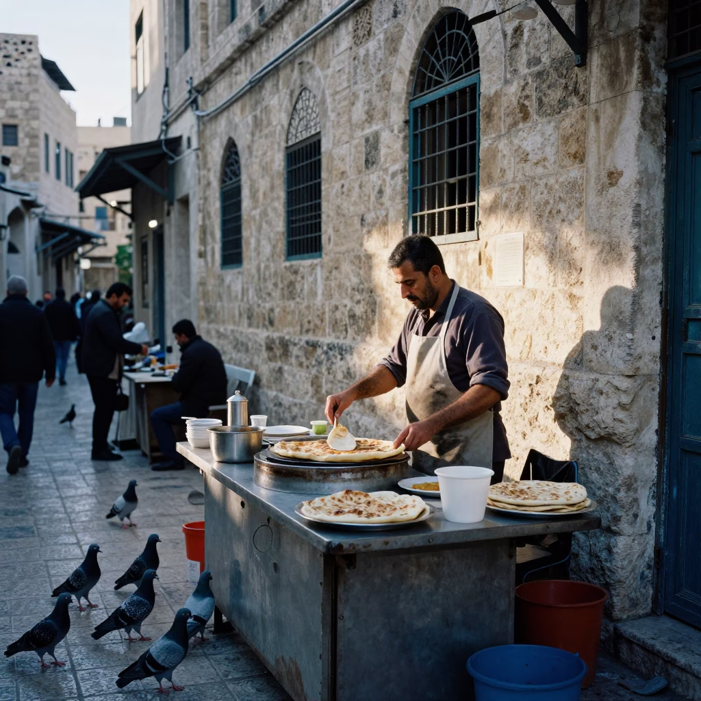 Breakfast Stall in Amman in in Amman, Jordan