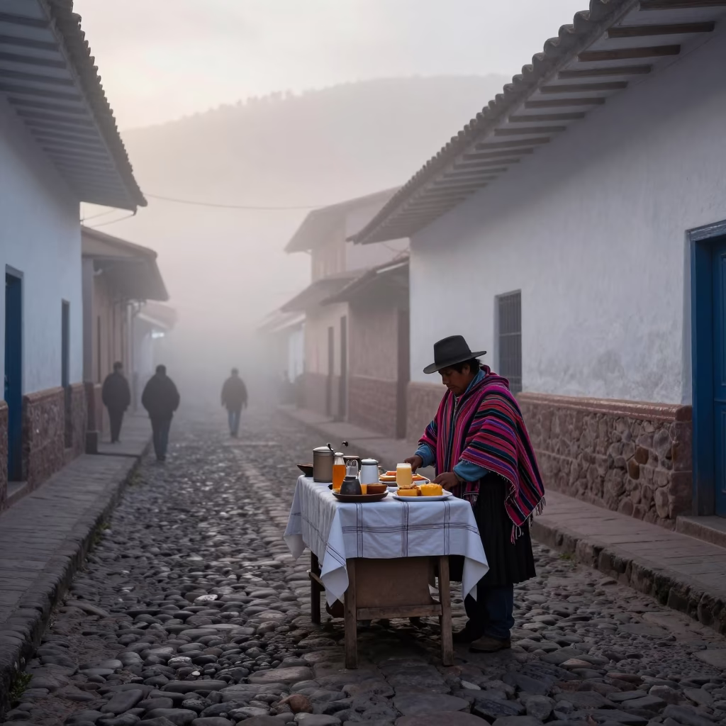 Breakfast Stall in Cusco in in Cusco, Peru