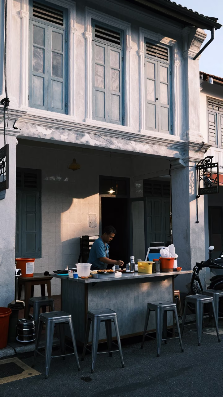 Breakfast Stall in George Town in in George Town, Malaysia