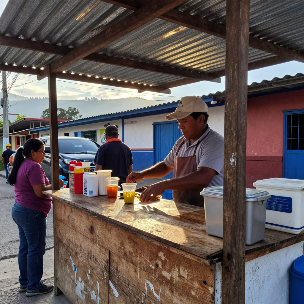 Breakfast Stall in Medellin in in Medellin, Colombia
