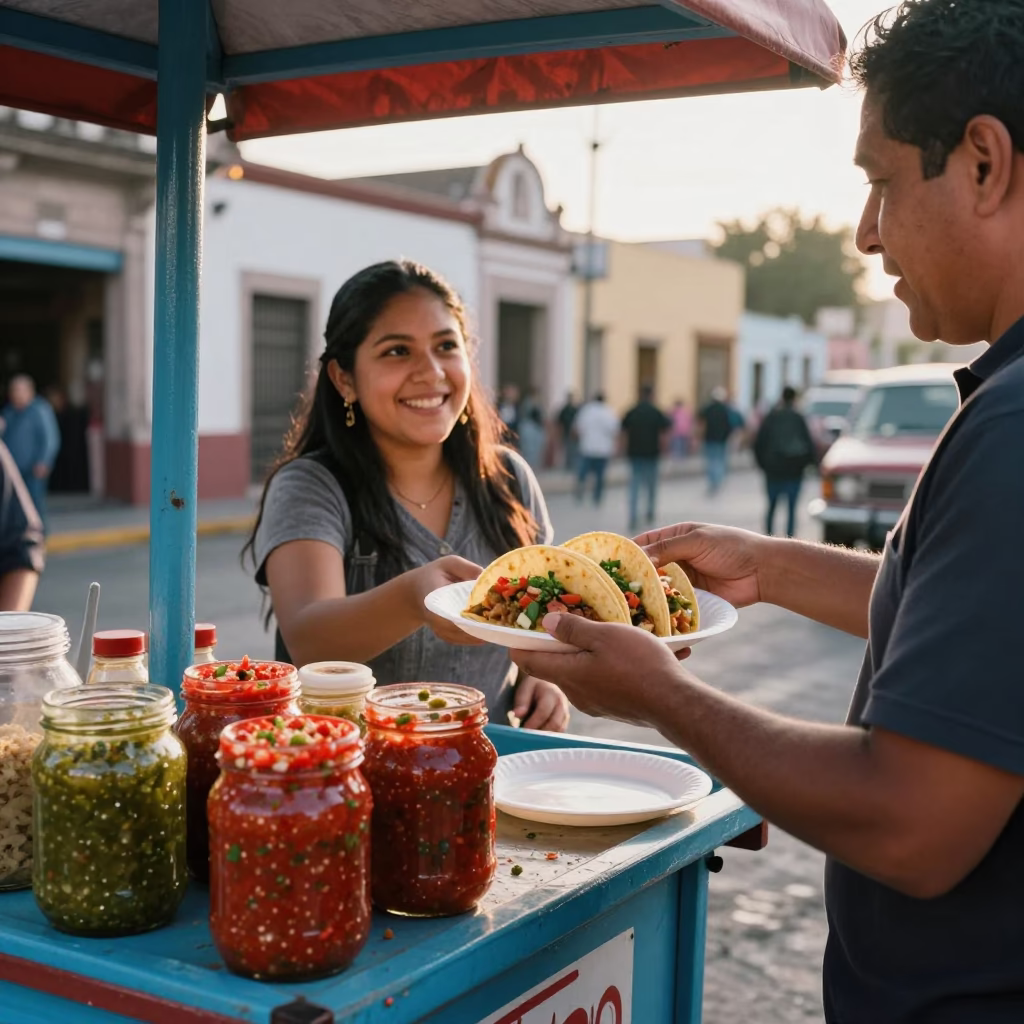 Breakfast Tacos just after sunrise in Guadalajara in in Guadalajara, Mexico