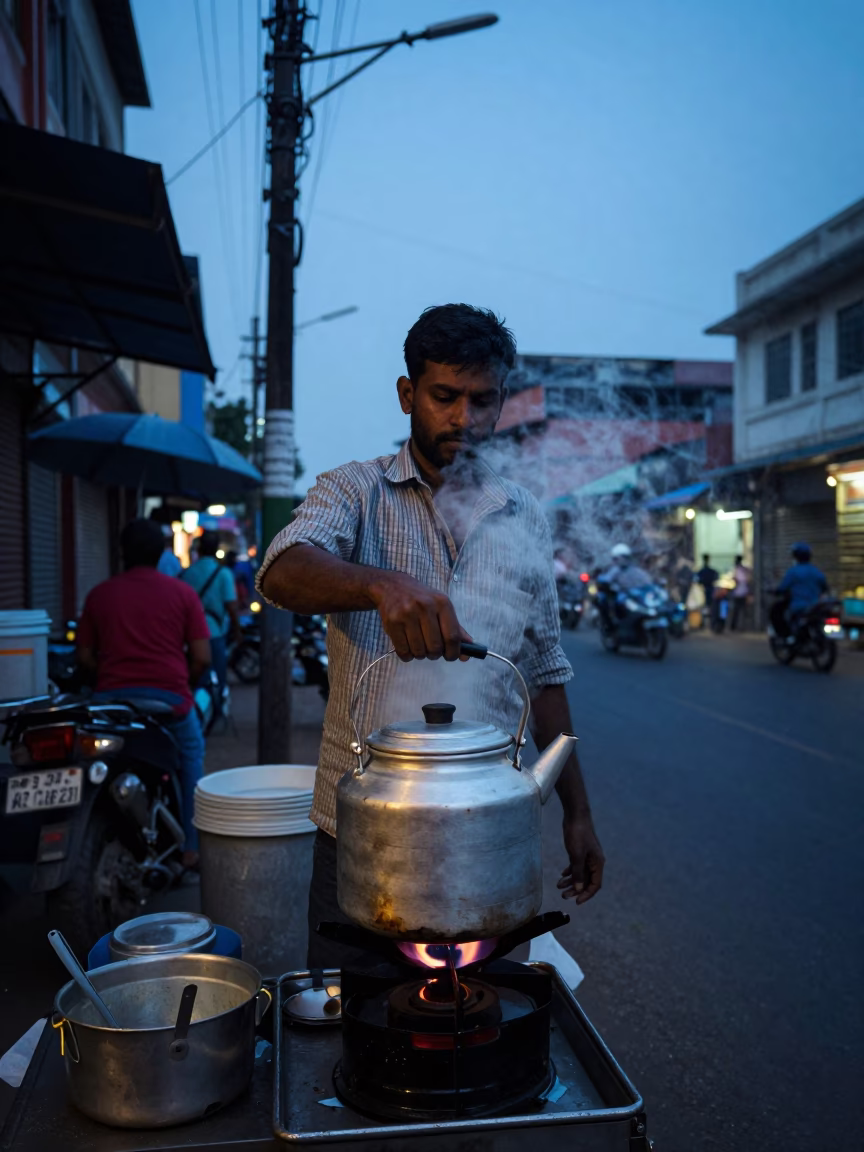Brewing Tea in Chennai in in Chennai, India