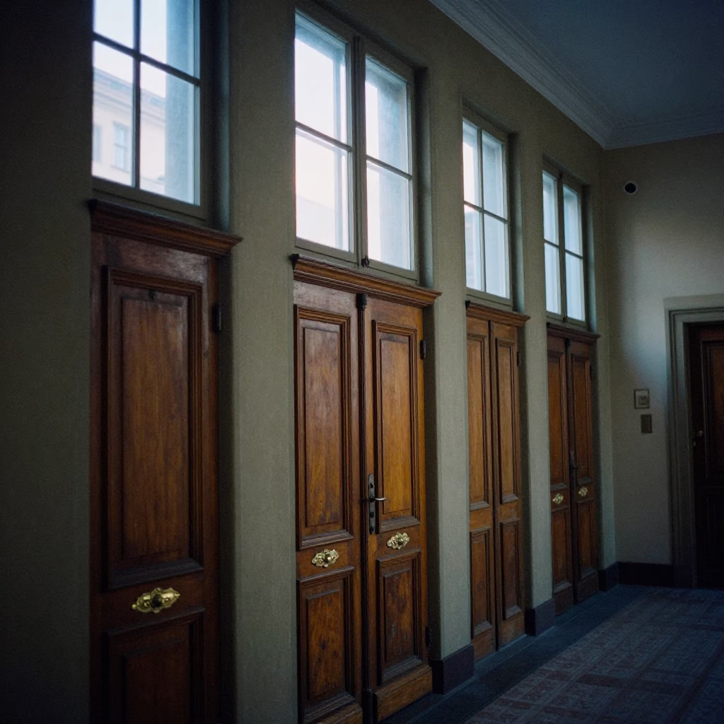 Briard at Early Morning Light in in Prague, Czech Republic