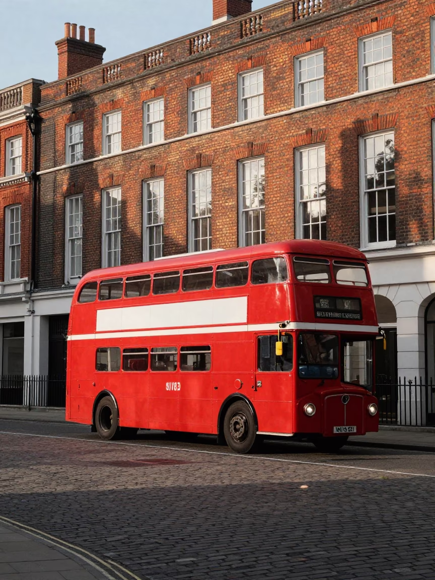 Brick Building in London at The Early Afternoon Light in in London, United Kingdom