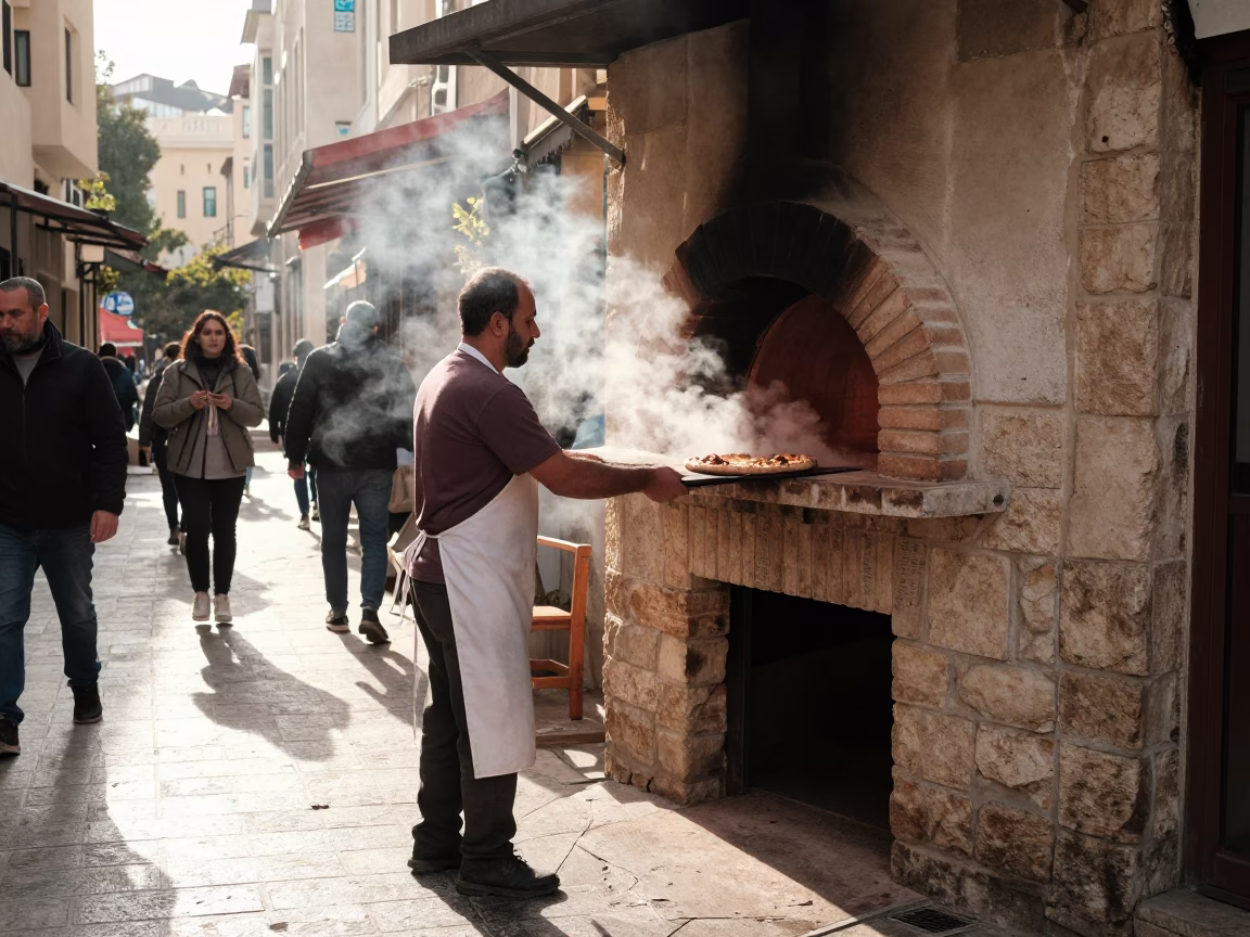 Brick Oven in Beirut at The Late Morning Light in in Beirut, Lebanon