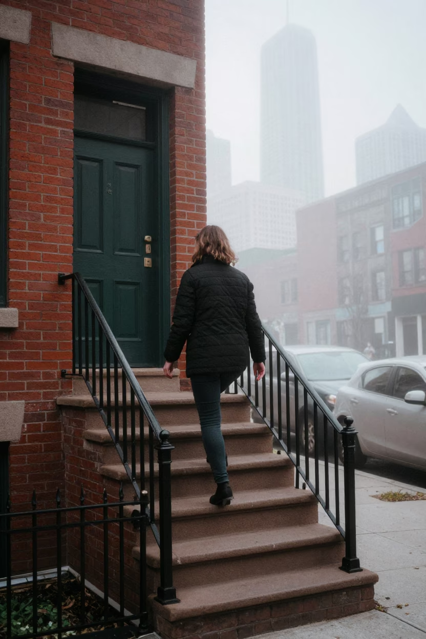 Brick Stoop in Chicago in in Chicago, Illinois, United States