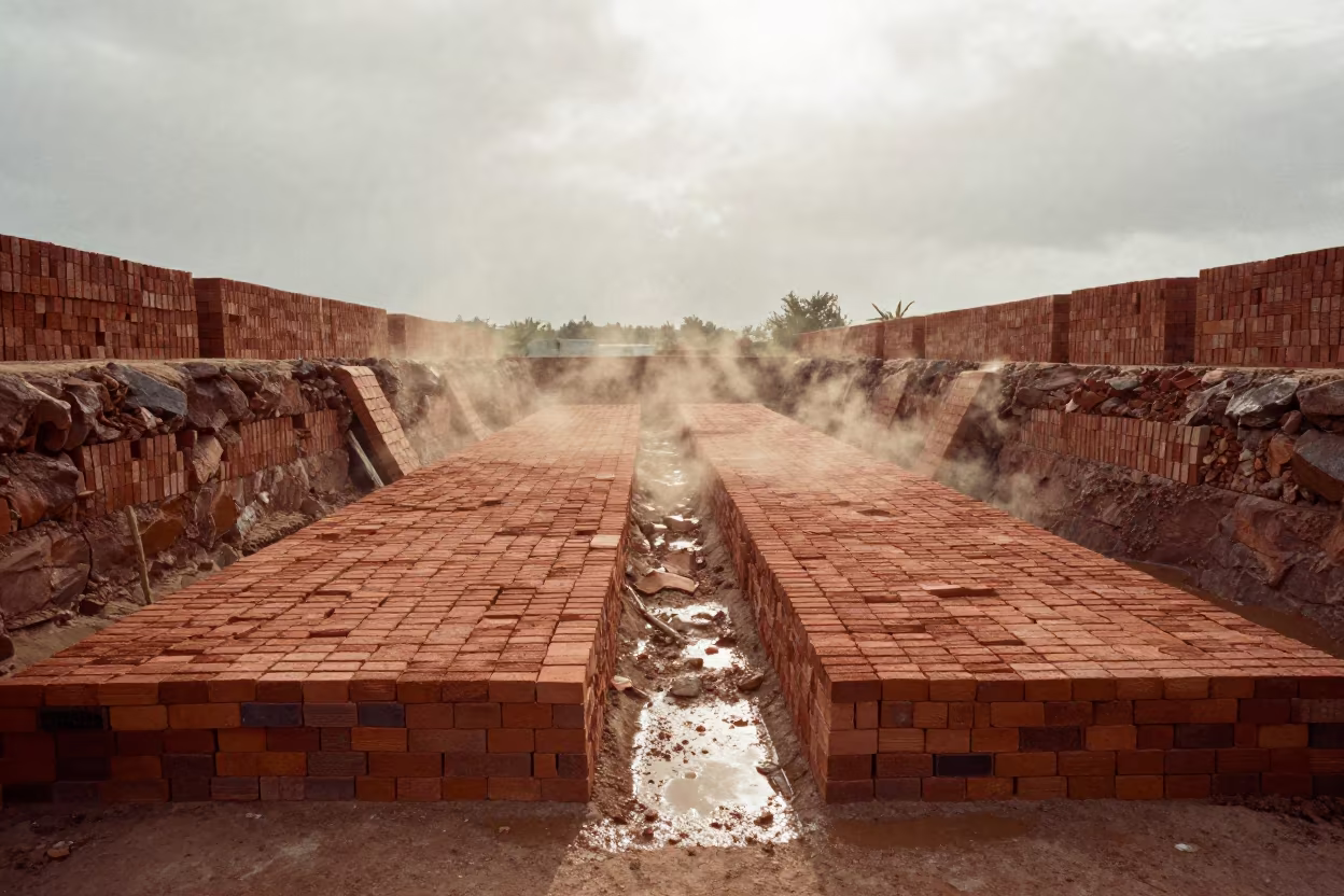 Brick Kiln Rows on Quarry Ledge Palma in on a quarry ledge near Palma